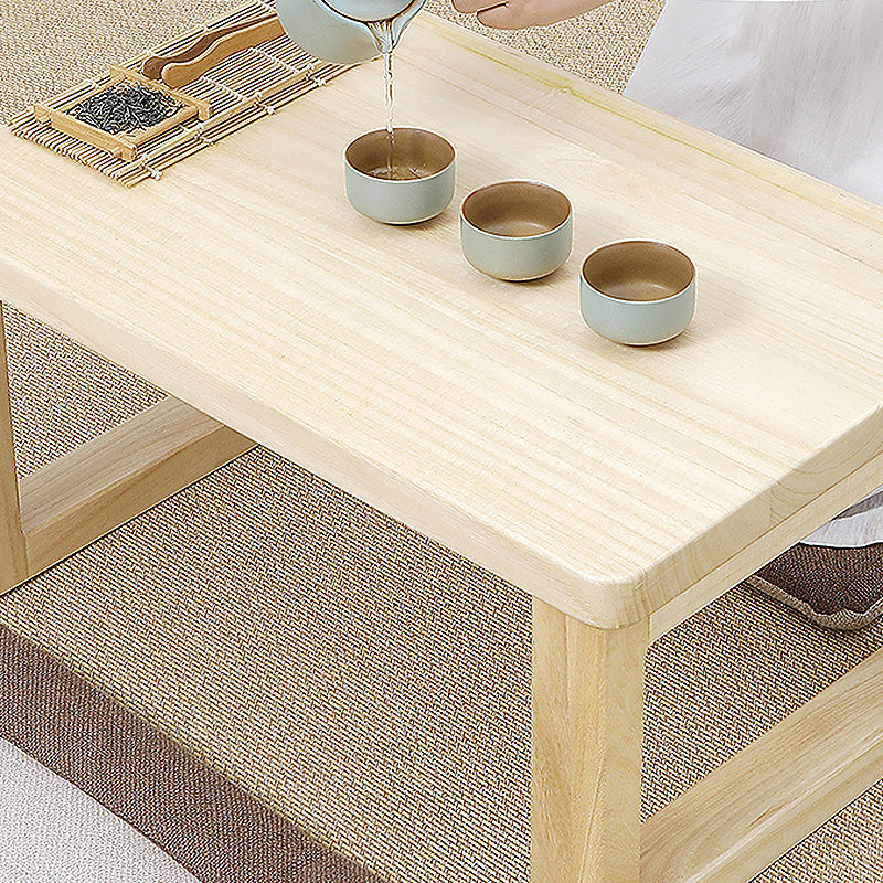 Modern Style Wooden Base Top Rectangular Coffee Table for Apartment