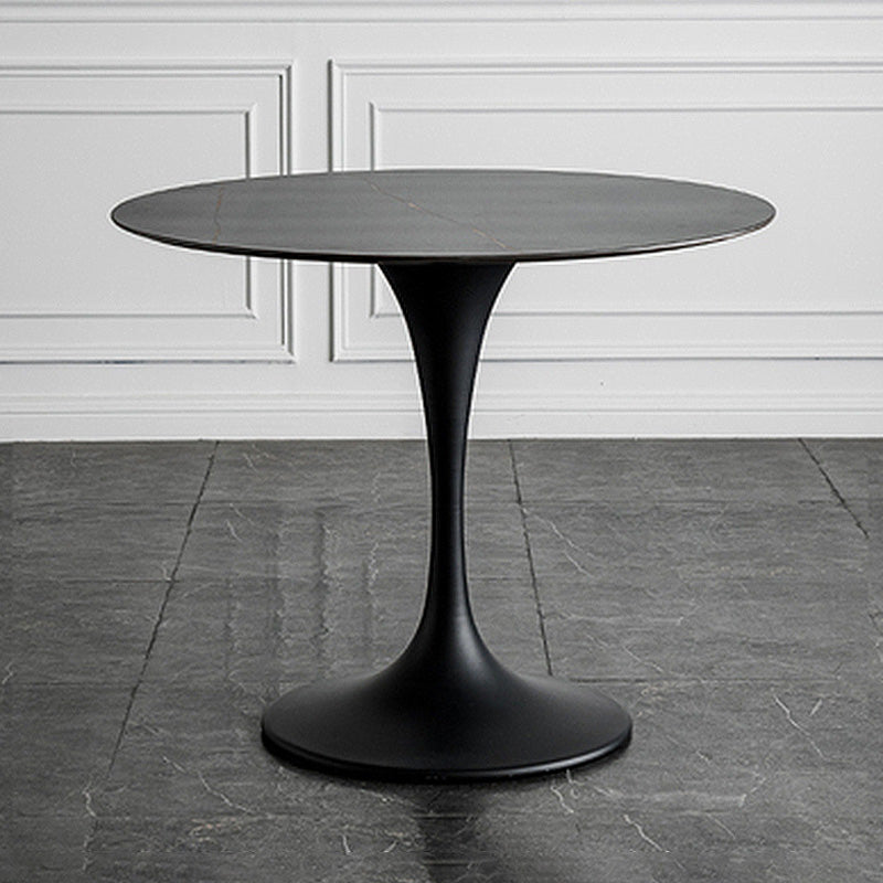 29.1"H Round Solid Color Slate Coffee Table 1 Single Modern Cocktail Table
