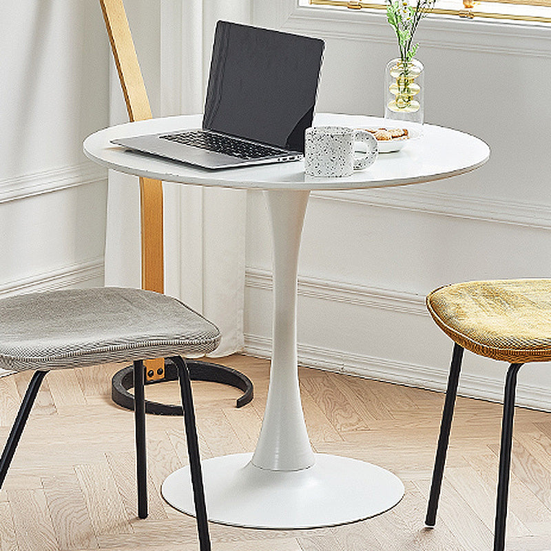 29.1"H Round Solid Color Slate Coffee Table 1 Single Modern Cocktail Table