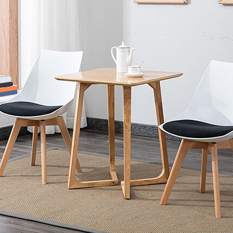 Sleigh-like Base Design Wood/walnut Rubber Wood Craft Coffee Table