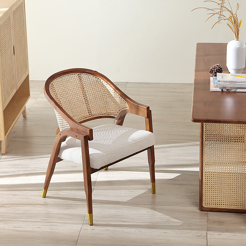 Linen Chair Solid Wood Frame Arms Included Chair for Living Room