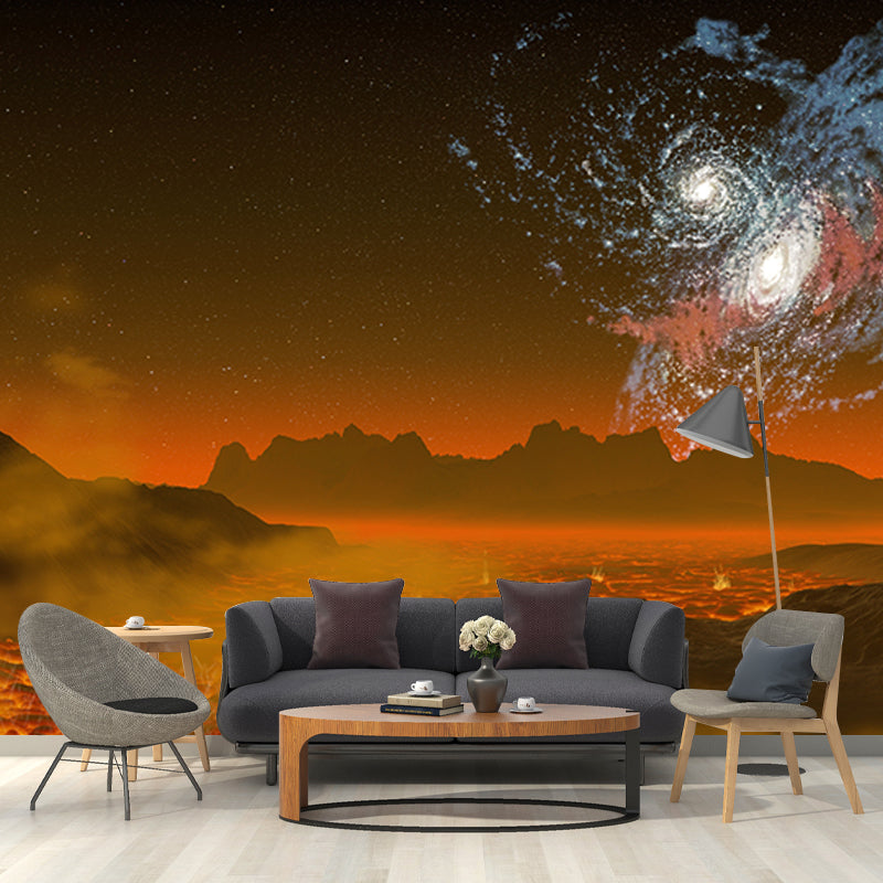 Universe Photography Stain Resistant Wall Mural Wallpaper Sitting Room Wall Mural