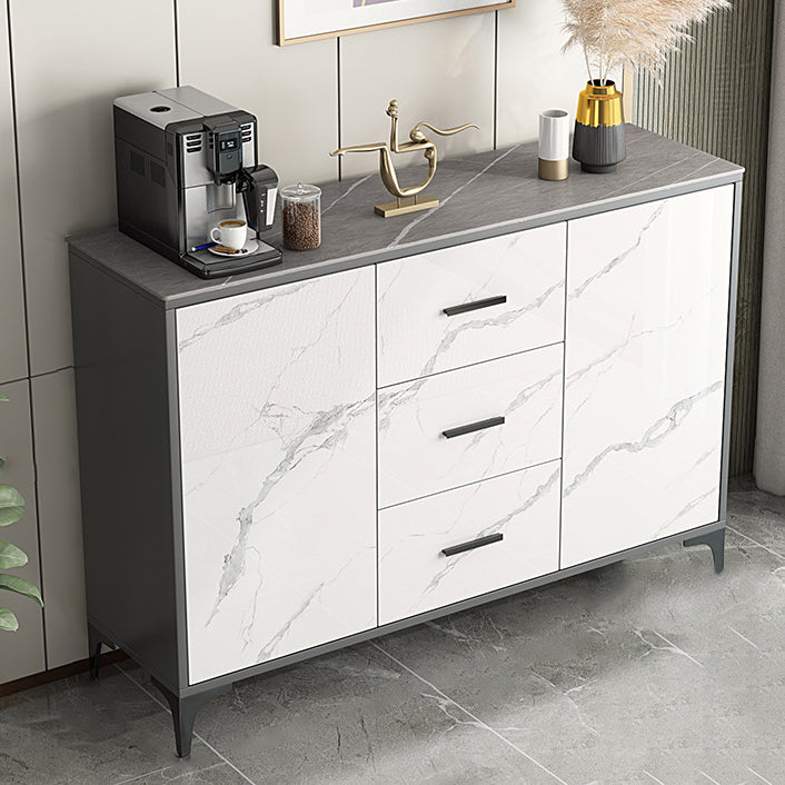 Stone Kitchen Sideboard Cabinet Modern Server Cabinet with Storage