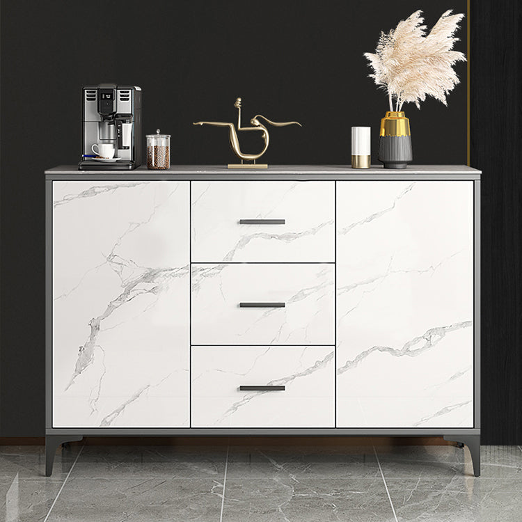 Stone Kitchen Sideboard Cabinet Modern Server Cabinet with Storage