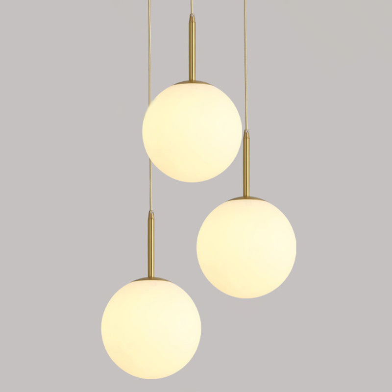 Modern Minimalist Design Lampada sospesa a sospensione Bianco Glass Glass Luce a sospensione per sala da pranzo Tavolo