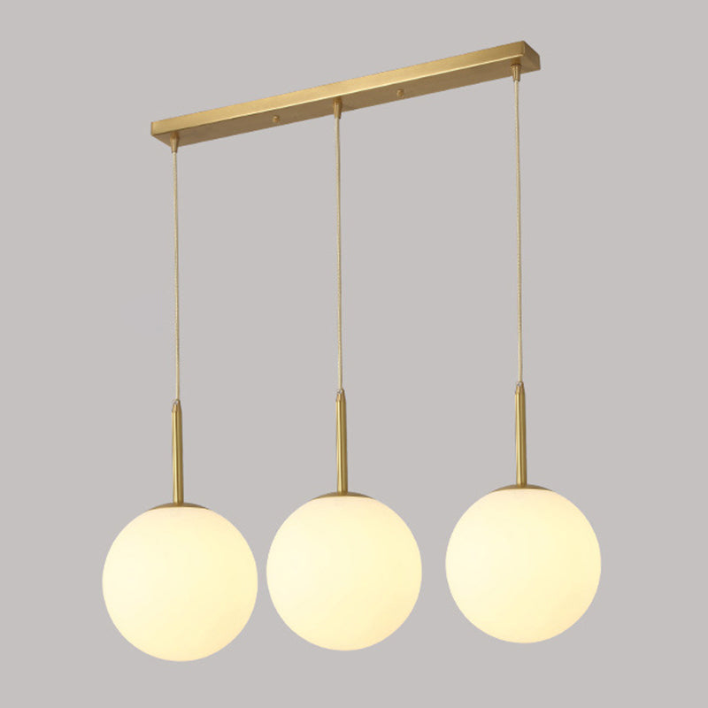 Modern Minimalist Design Lampada sospesa a sospensione Bianco Glass Glass Luce a sospensione per sala da pranzo Tavolo