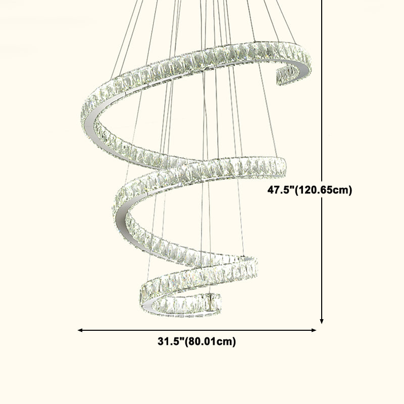 Lumo a sospensione in criminalità intarsiata intarsio a spirale semplicità in acciaio in acciaio in acciaio inossidabile