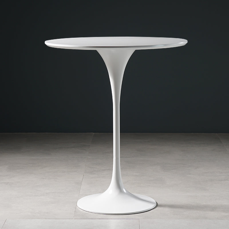 Stone Bar Dining Table Glam Round Bar Table with Pedestal for Dining Room