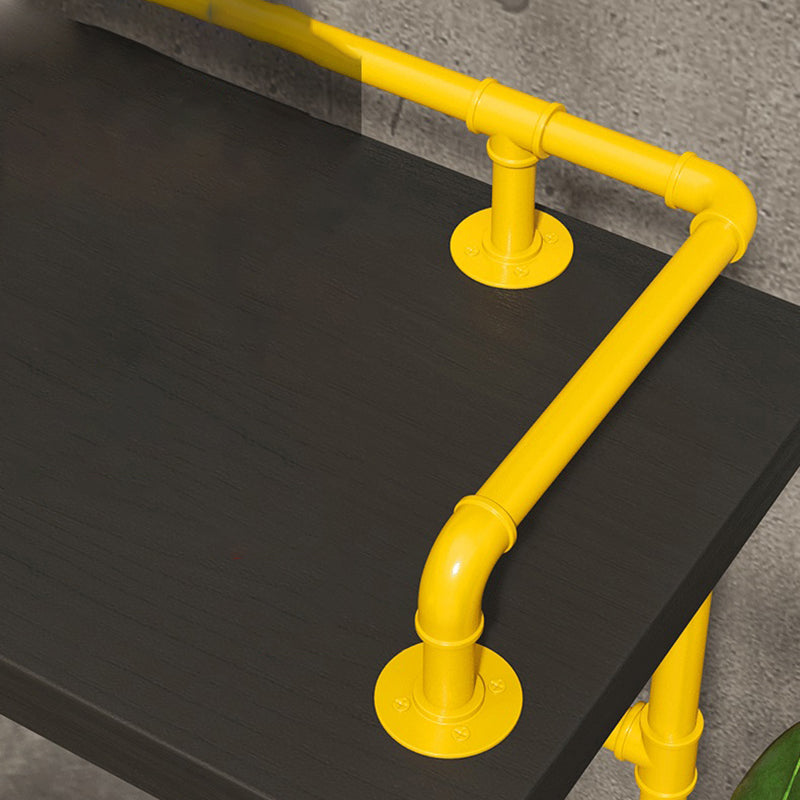 Modern Black and Yellow Bistro Bar Table Balcony Metal Height Cocktail Table