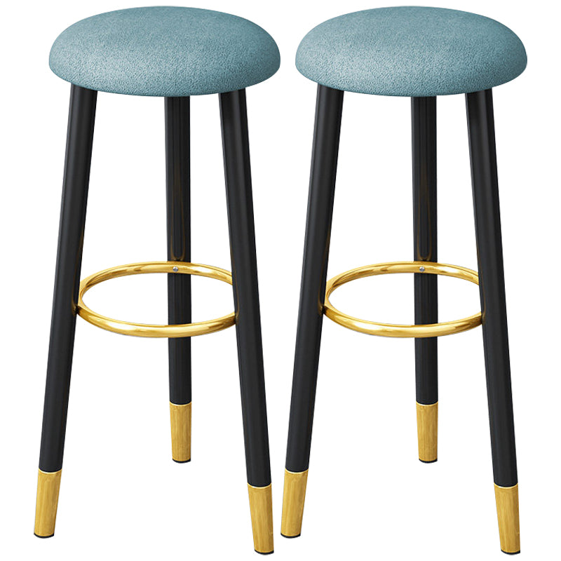 Scandinavian Home Backless Stool Matte Finish Upholstered Bar Stools