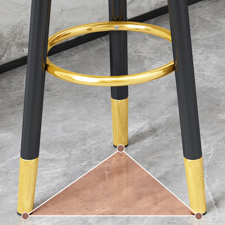 Scandinavian Home Backless Stool Matte Finish Upholstered Bar Stools
