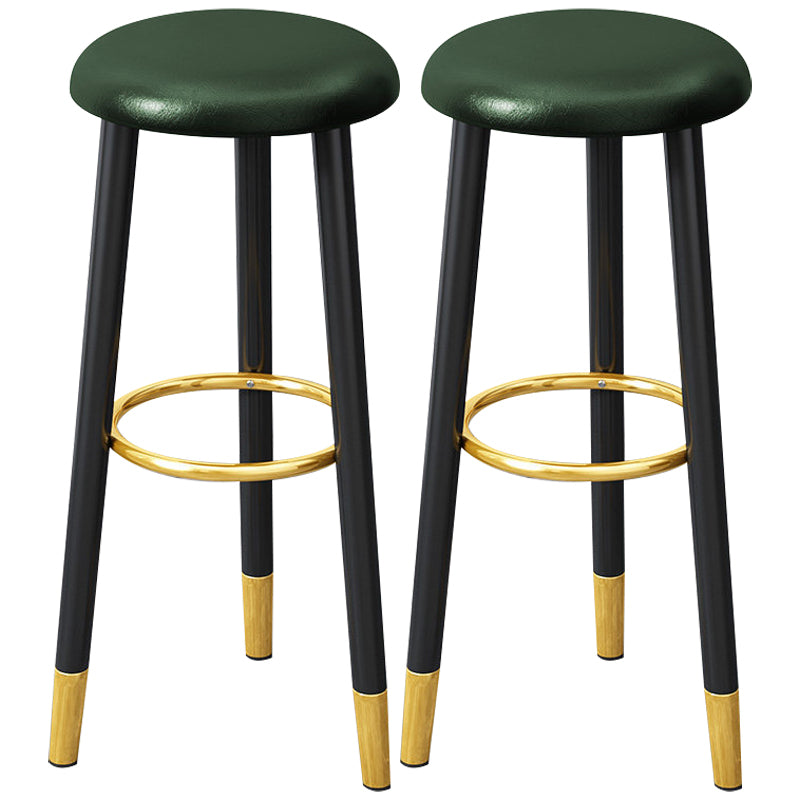 Scandinavian Home Backless Stool Matte Finish Upholstered Bar Stools