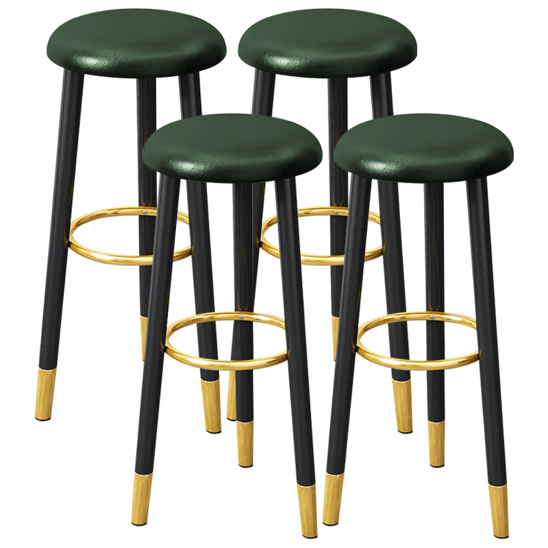 Scandinavian Home Backless Stool Matte Finish Upholstered Bar Stools