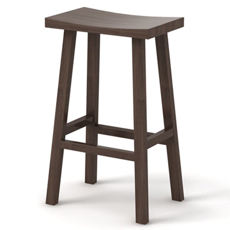 Modern Armless Backless Counter Stool Wood Kitchen Bar Stool with Seat and Pedal