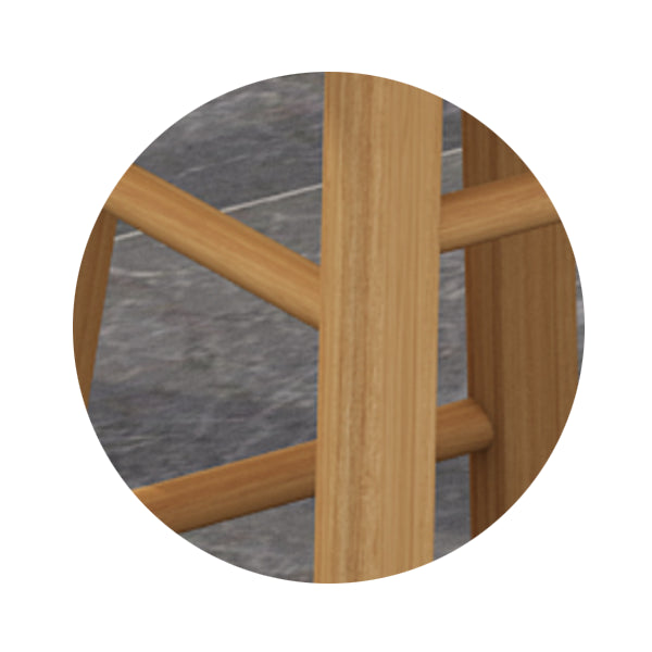 Modern Armless Backless Counter Stool Wood Kitchen Bar Stool with Seat and Pedal