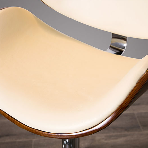 Contemporary Style Bar-stool Adjustable Leather Counter Bar Stool with Metal Legs