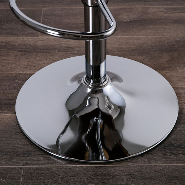 Contemporary Style Bar-stool Adjustable Leather Counter Bar Stool with Metal Legs