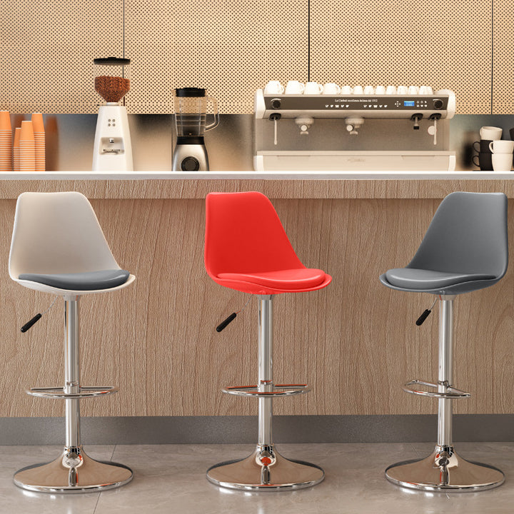 Contemporary Style Bar Stool Liftable Counter Bar Stool with Metal Legs