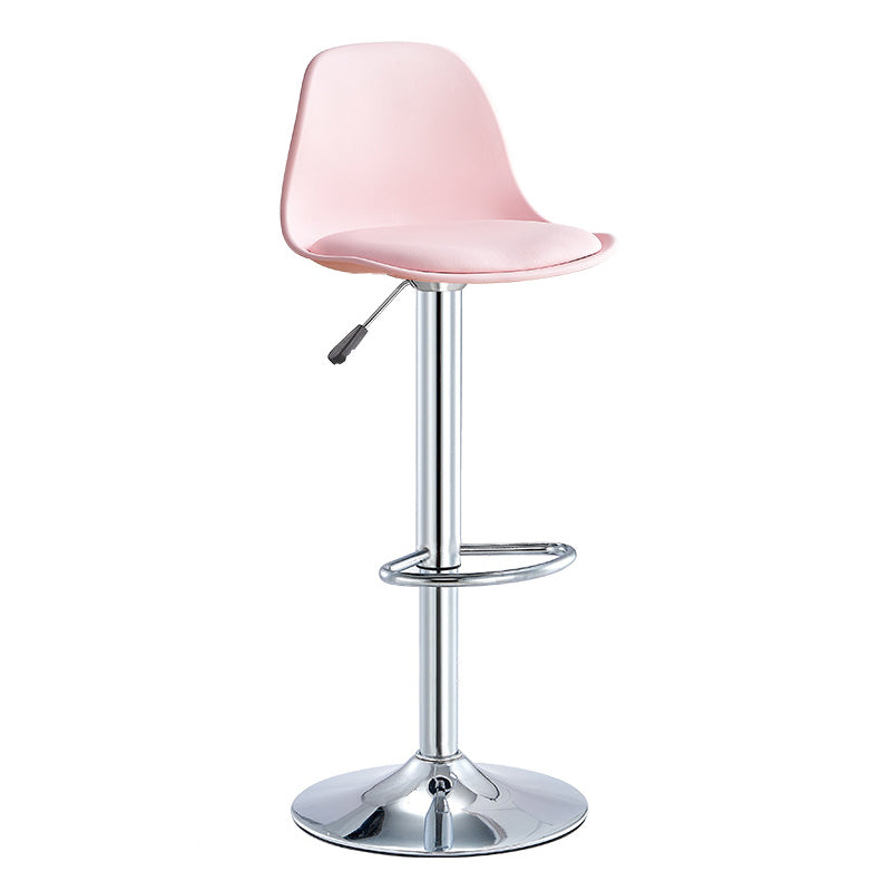 Contemporary Style Bar Stool Liftable Counter Bar Stool with Metal Legs