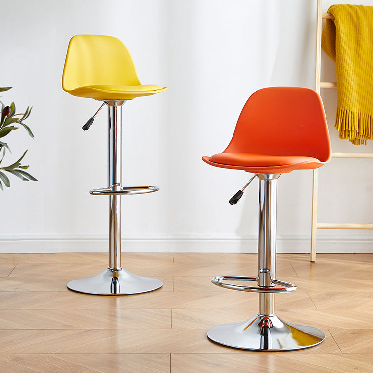 Contemporary Style Bar Stool Liftable Counter Bar Stool with Metal Legs
