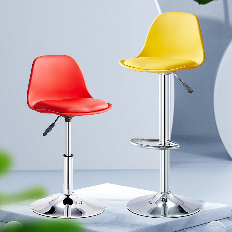 Contemporary Style Bar Stool Liftable Counter Bar Stool with Metal Legs