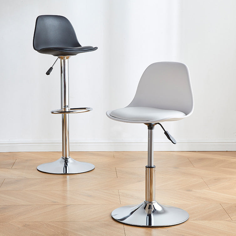 Contemporary Style Bar Stool Liftable Counter Bar Stool with Metal Legs