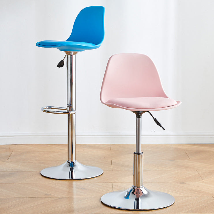 Contemporary Style Bar Stool Liftable Counter Bar Stool with Metal Legs