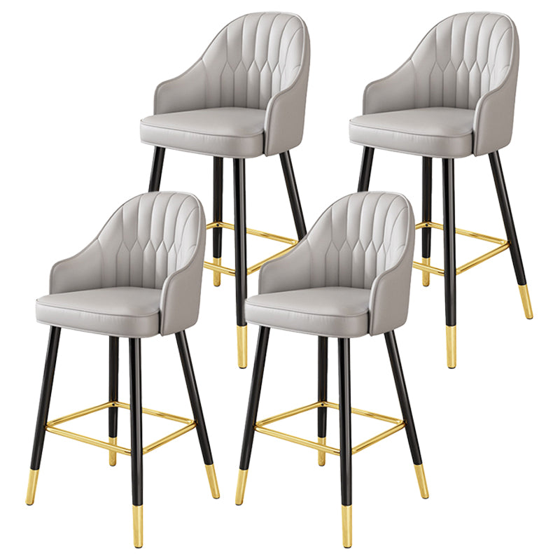 Scandinavian Home Armed Stool Matte Finish Upholstered Bar Stools
