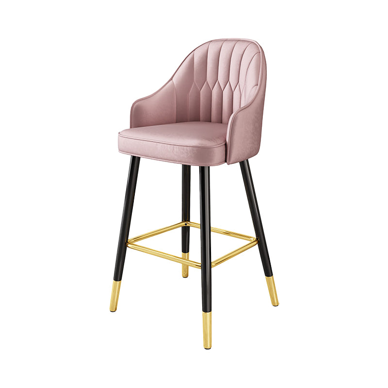 Scandinavian Home Armed Stool Matte Finish Upholstered Bar Stools