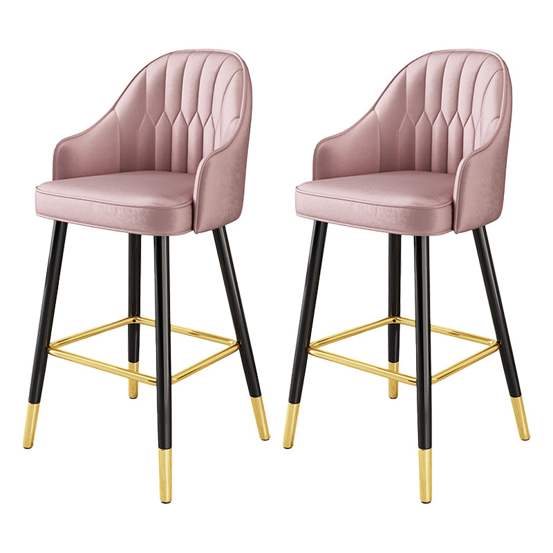 Scandinavian Home Armed Stool Matte Finish Upholstered Bar Stools