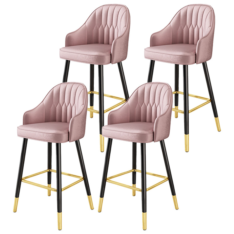 Scandinavian Home Armed Stool Matte Finish Upholstered Bar Stools