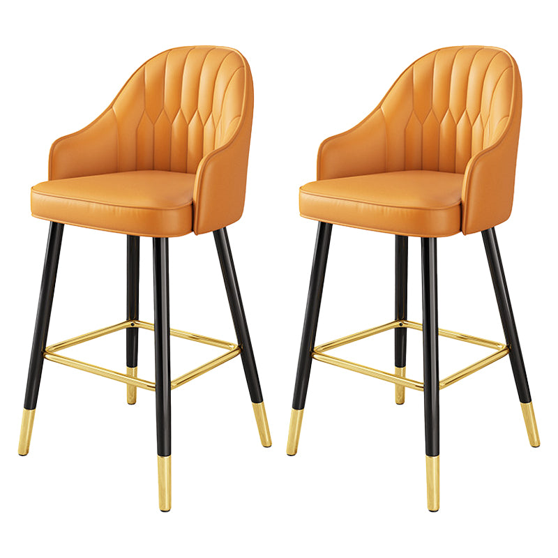 Scandinavian Home Armed Stool Matte Finish Upholstered Bar Stools