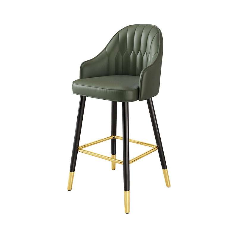 Scandinavian Home Armed Stool Matte Finish Upholstered Bar Stools