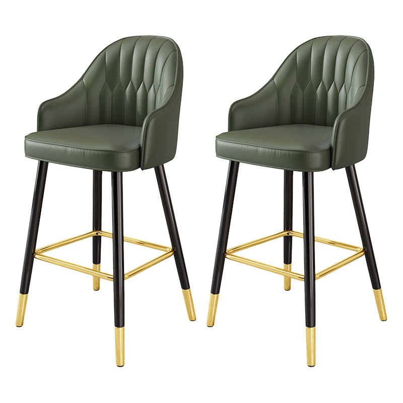 Scandinavian Home Armed Stool Matte Finish Upholstered Bar Stools