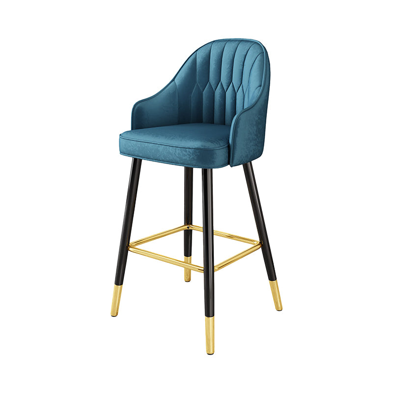 Scandinavian Home Armed Stool Matte Finish Upholstered Bar Stools
