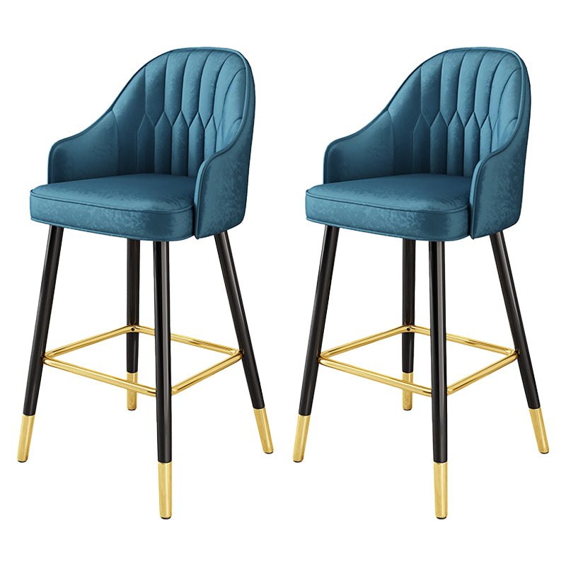 Scandinavian Home Armed Stool Matte Finish Upholstered Bar Stools
