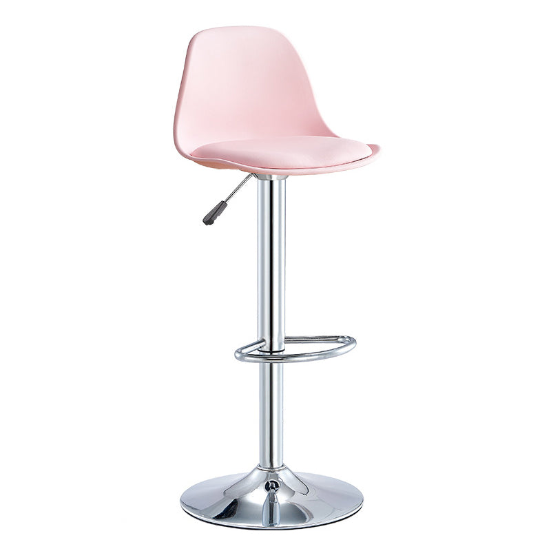 Contemporary Bar-stool Liftable Counter Bar Stool with Metal Legs