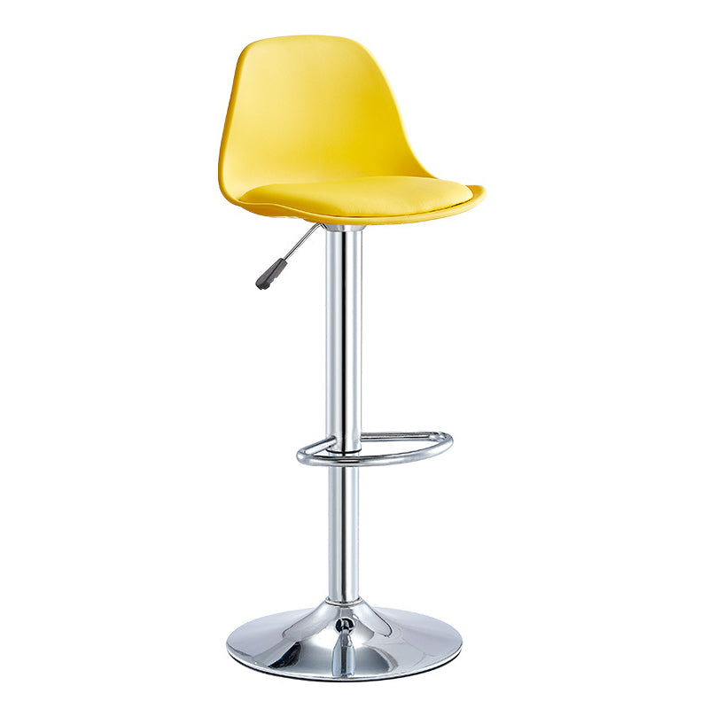 Contemporary Bar-stool Liftable Counter Bar Stool with Metal Legs