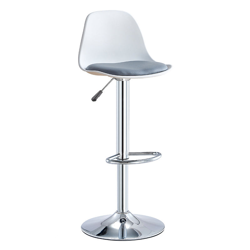 Contemporary Bar-stool Liftable Counter Bar Stool with Metal Legs