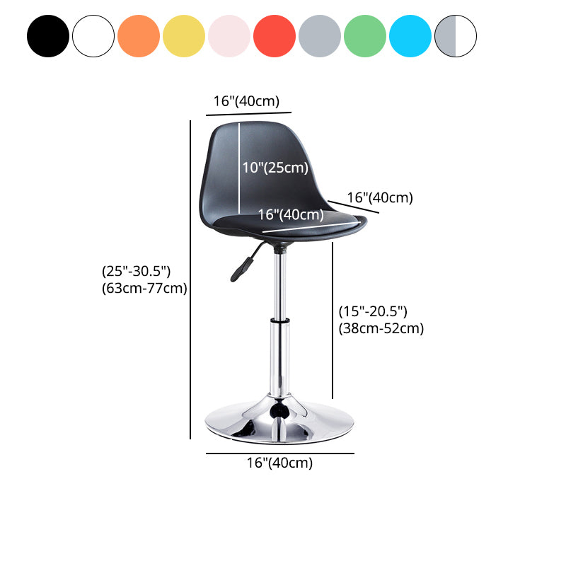 Contemporary Bar-stool Liftable Counter Bar Stool with Metal Legs