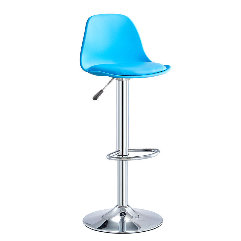 Contemporary Liftable Bar-stool Plastic Counter Bar Stool with Metal Legs