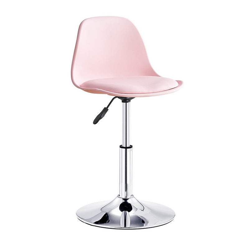 Contemporary Liftable Bar-stool Plastic Counter Bar Stool with Metal Legs