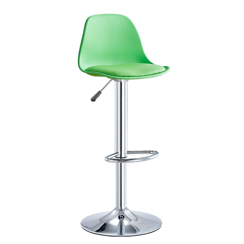 Contemporary Liftable Bar-stool Plastic Counter Bar Stool with Metal Legs