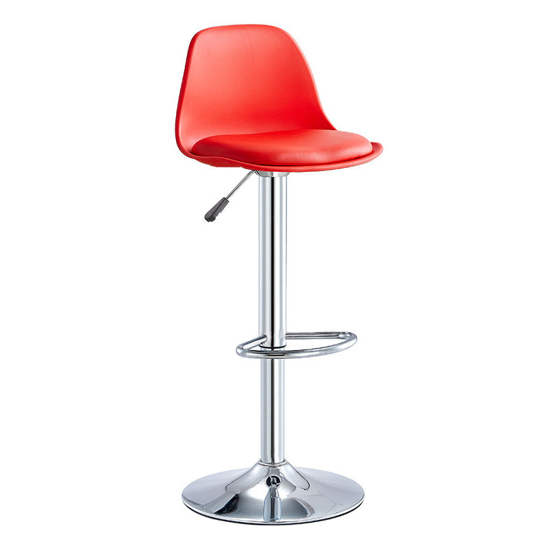 Contemporary Liftable Bar-stool Plastic Counter Bar Stool with Metal Legs