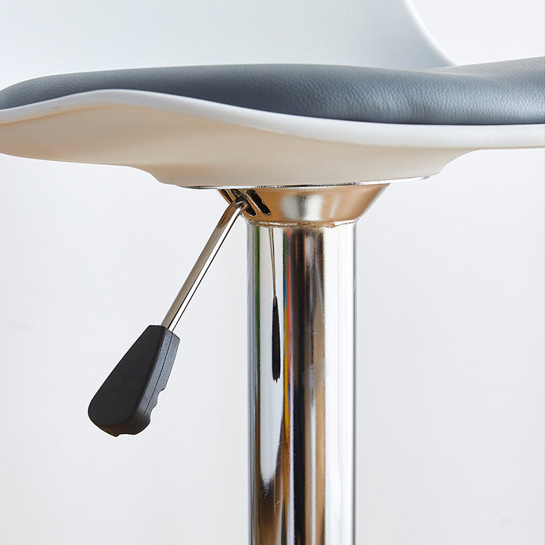 Contemporary Style Liftable Bar-stool Plastic Counter Bar Stool with Metal Legs