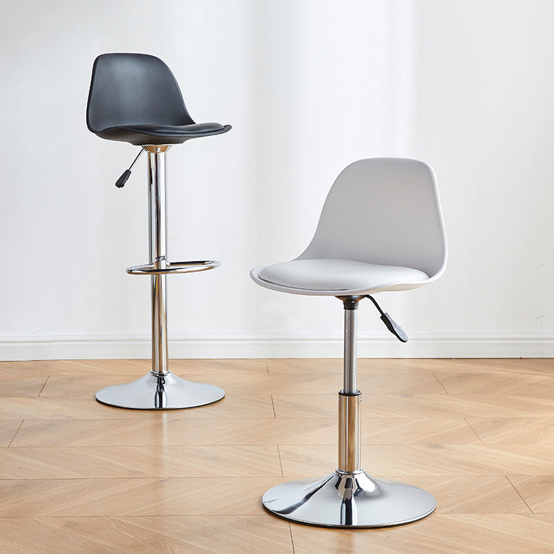 Contemporary Style Liftable Bar-stool Plastic Counter Bar Stool with Metal Legs
