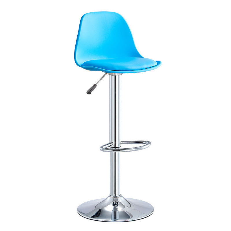 Contemporary Style Liftable Bar-stool Plastic Counter Bar Stool with Metal Legs