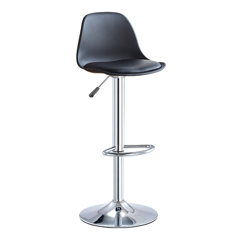 Contemporary Style Liftable Bar-stool Plastic Counter Bar Stool with Metal Legs