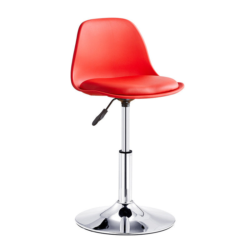 Contemporary Style Liftable Bar-stool Plastic Counter Bar Stool with Metal Legs