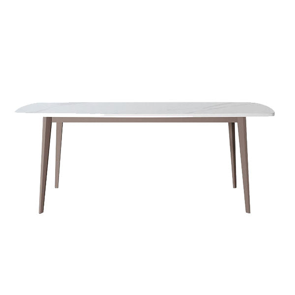 Nordic Dining Set 1/4/5 Pieces Sintered Stone Dining Table with Leather Chairs